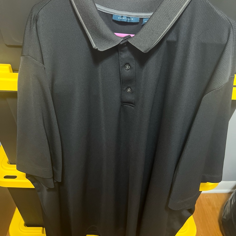 Perry Ellis Black Polo Shirt